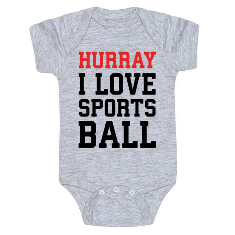 Hurray I Love Sportsball Baby One-Piece