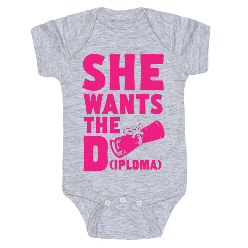 She Wants the Diploma Baby One-Piece