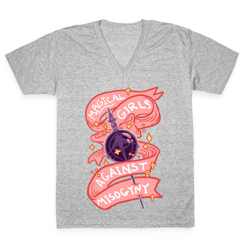 Magical Girls Against Misogyny V-Neck Tee Shirt