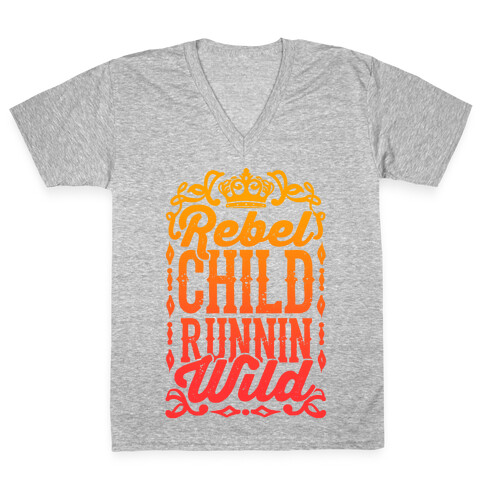 Rebel Child Runnin' Wild V-Neck Tee Shirt