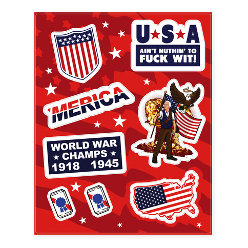 Epic American  Stickers and Decal Sheet