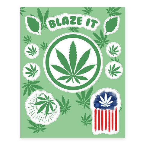 420 Blaze It  Stickers and Decal Sheet