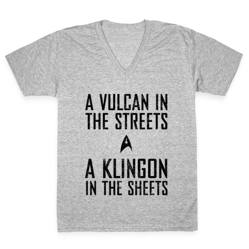 A Vulcan In The Streets (Vintage) V-Neck Tee Shirt