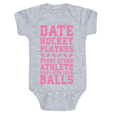Date Hockey Players. Baby One-Piece