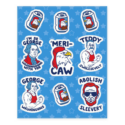 'Merica Presidents  Stickers and Decal Sheet