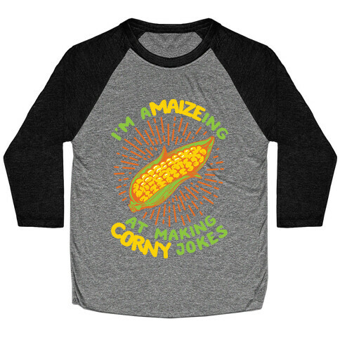 A-maize-ing Corny Jokes Baseball Tee