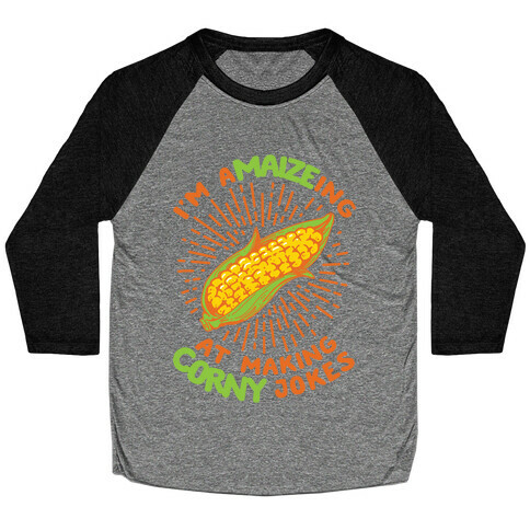 A-maize-ing Corny Jokes Baseball Tee