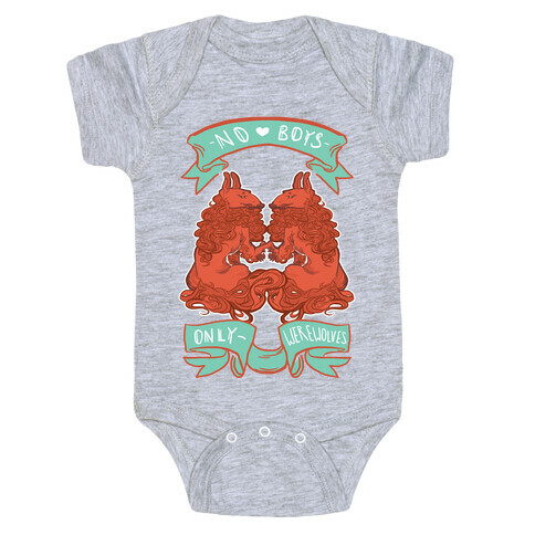 No Boys Only Werewolves Baby One-Piece