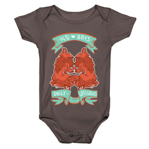 No Boys Only Werewolves Baby One-Piece