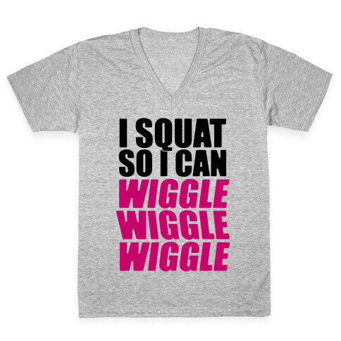Wiggle Wiggle Wiggle Workout V-Neck Tee Shirt