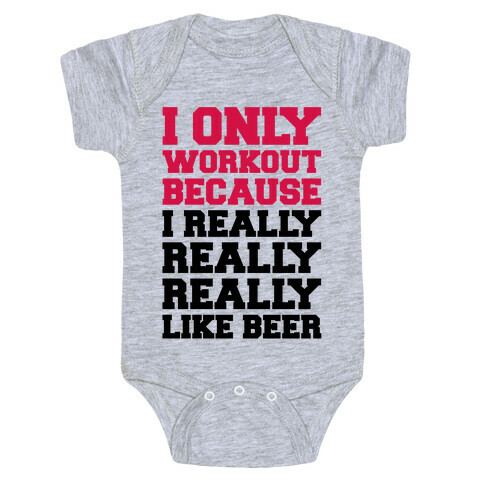 Beer Workout Baby One-Piece
