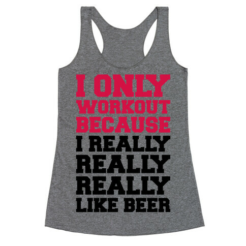 Beer Workout Racerback Tank Top