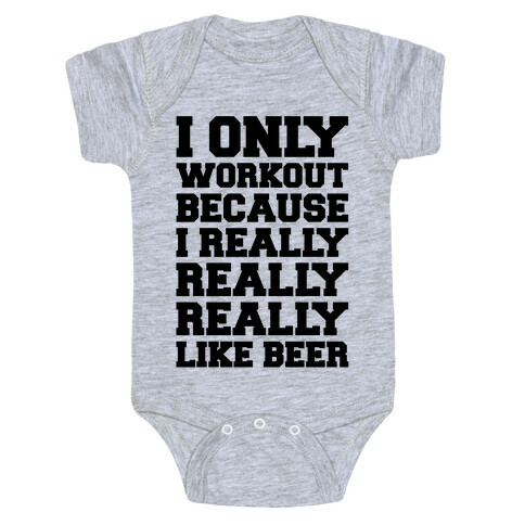 Beer Workout Baby One-Piece