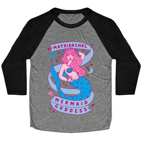 Matriarchal Mermaid Goddess Baseball Tee