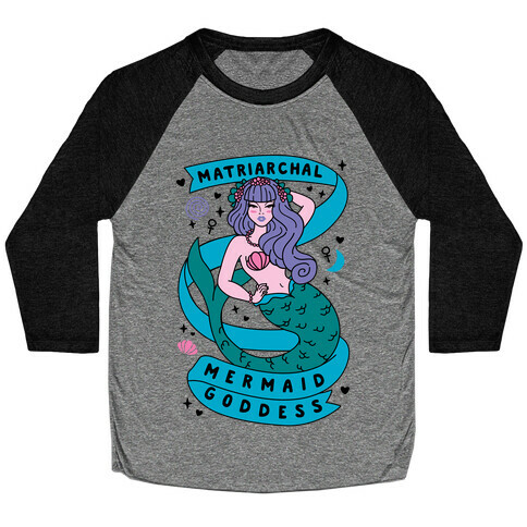 Matriarchal Mermaid Goddess Baseball Tee