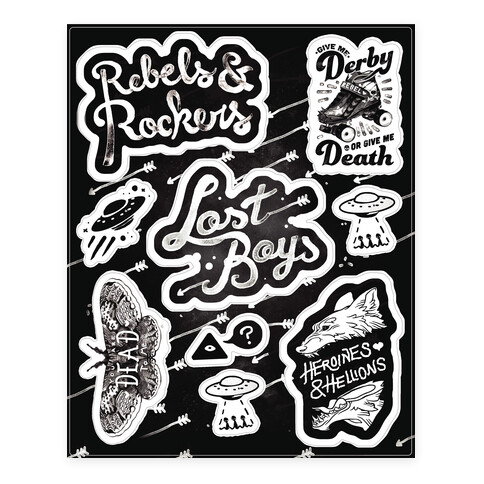 Rebel Chick  Stickers and Decal Sheet