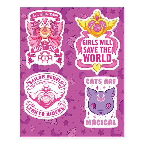Rebel Sailor Scout Stickers and Decal Sheet