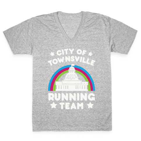 City Of Townsville Running Team V-Neck Tee Shirt