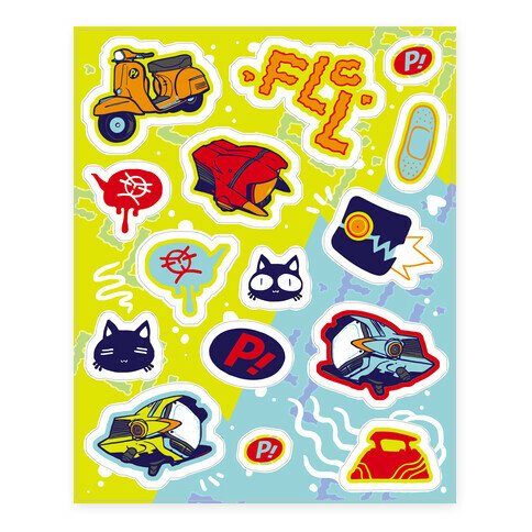 FLCL  Stickers and Decal Sheet