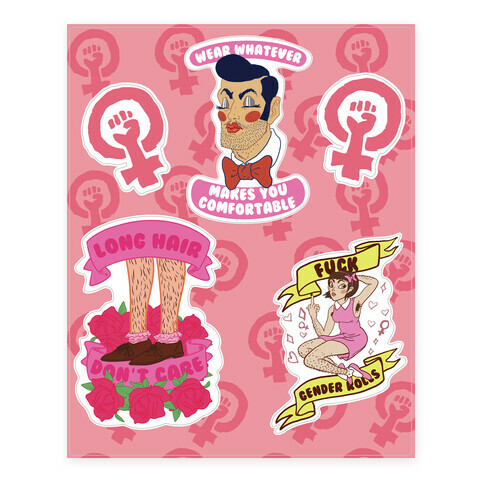 F*** Gender Roles  Stickers and Decal Sheet