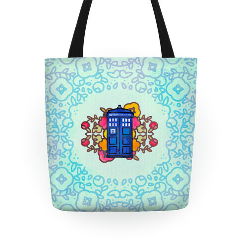 Watercolor Doctor Who Icon (Tardis) Tote