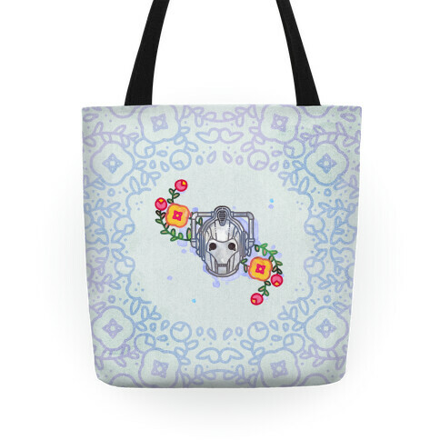 Watercolor Doctor Who Icon (Cyberman) tote Tote