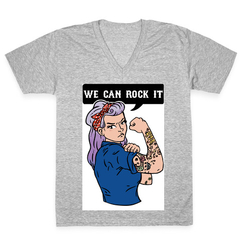 We Can Rock It V-Neck Tee Shirt