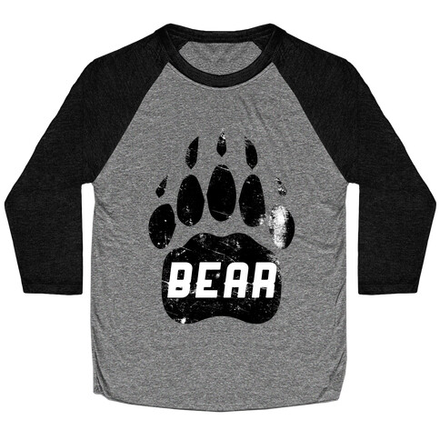 Bears Red Black& White Baseball Tee