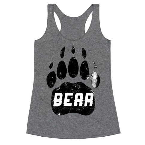 Bears Red Black& White Racerback Tank Top