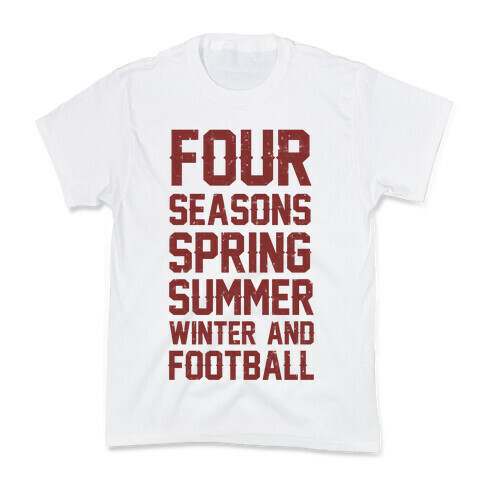 Four Seasons Spring Summer Winter And Football Kids T-Shirt