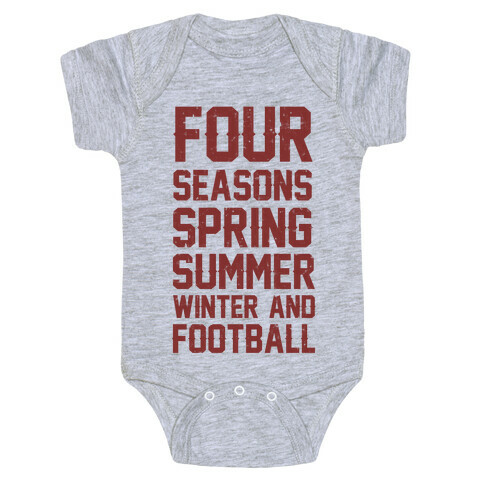 Four Seasons Spring Summer Winter And Football Baby One-Piece