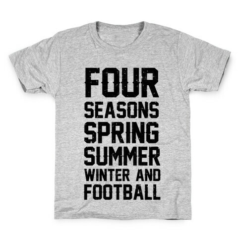 Four Seasons Spring Summer Winter And Football Kids T-Shirt