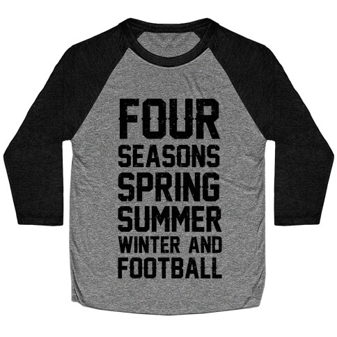 Four Seasons Spring Summer Winter And Football Baseball Tee