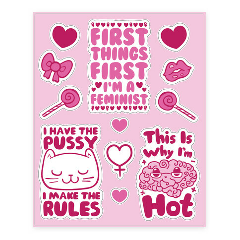 Sassy and Smart Feminist  Stickers and Decal Sheet