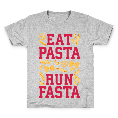 Eat Pasta Run Fasta Kids T-Shirt