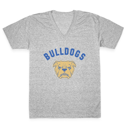 Bulldogs Blue & gold V-Neck Tee Shirt