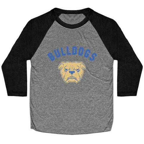 Bulldogs Blue & gold Baseball Tee