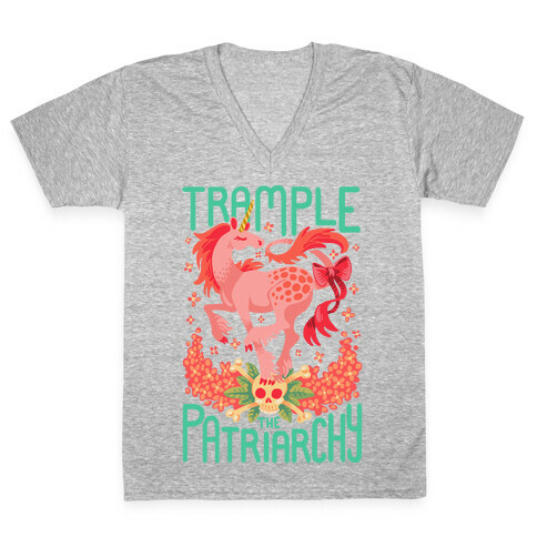 Trample The Patriarchy V-Neck Tee Shirt