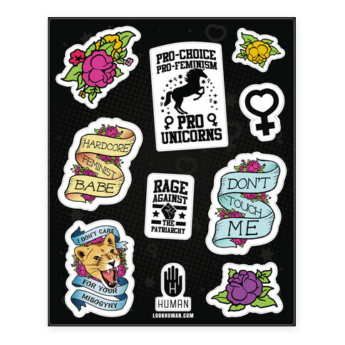Sassy Feminist Tattoo Stickers Pt. 2 Stickers and Decal Sheet