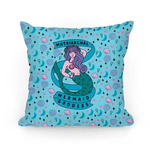 Matriarchal Mermaid Goddess Pillow