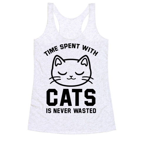 Time Spent With Cats Racerback Tank Top