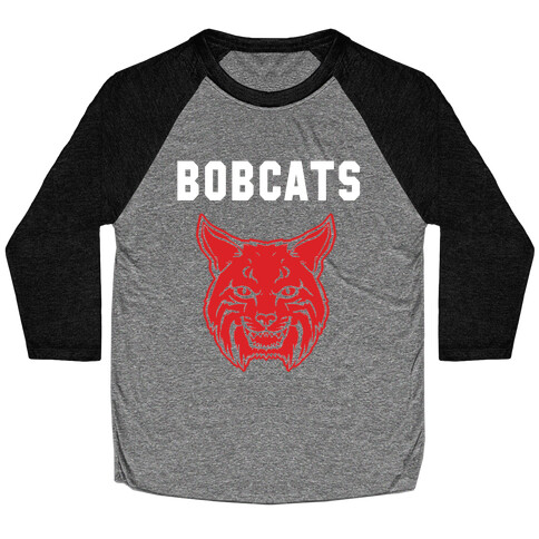 Bobcats Red & Black  Baseball Tee