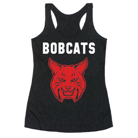 Bobcats Red & Black  Racerback Tank Top