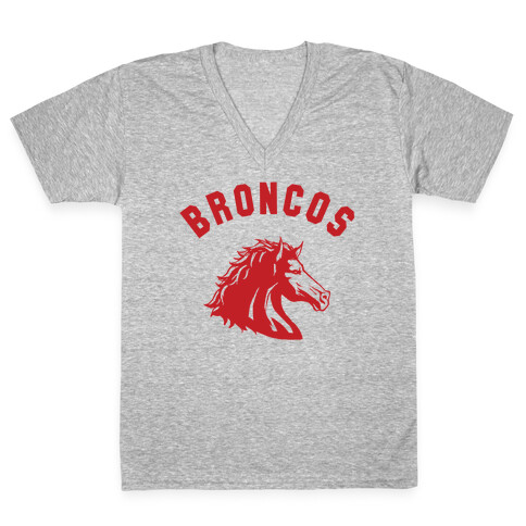 Broncos Red V-Neck Tee Shirt