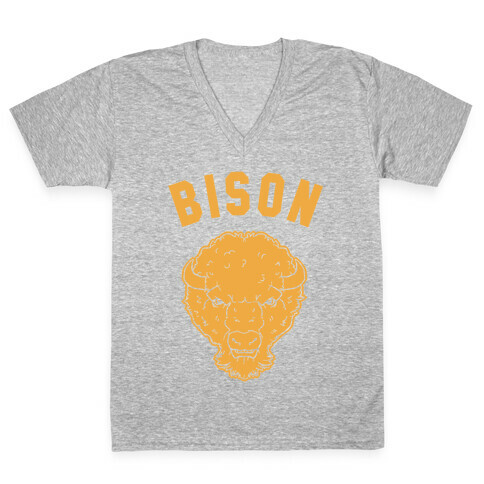 Bison Gold V-Neck Tee Shirt