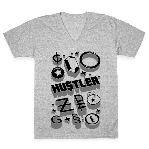 Game Money Hustler V-Neck Tee Shirt