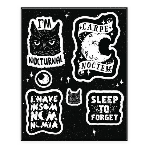 Insomniac Stickers and Decal Sheet