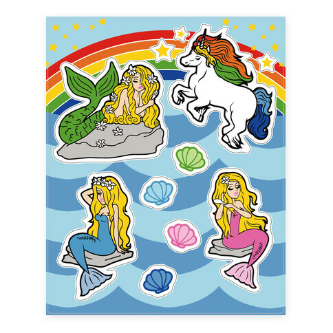 Mermaids and Magic  Stickers and Decal Sheet