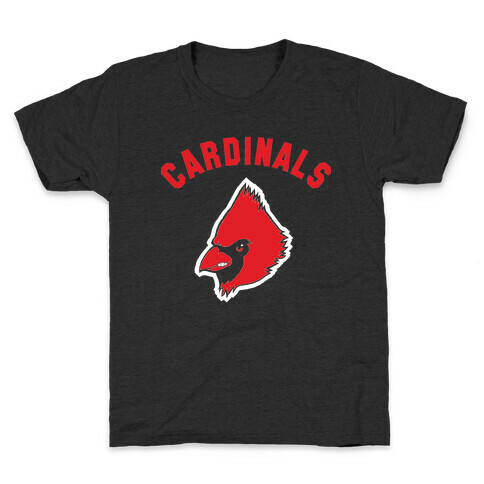 Cardinals on Black Kids T-Shirt