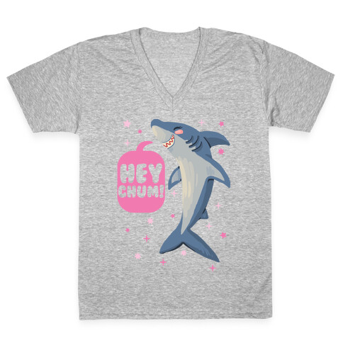 Hey Chum! V-Neck Tee Shirt